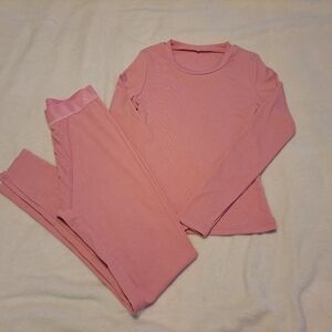 Pink Long Sleeve Top and Pants Set